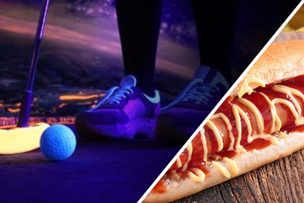 Kinderfeestje Glow Midgetgolf incl. Hotdogkar